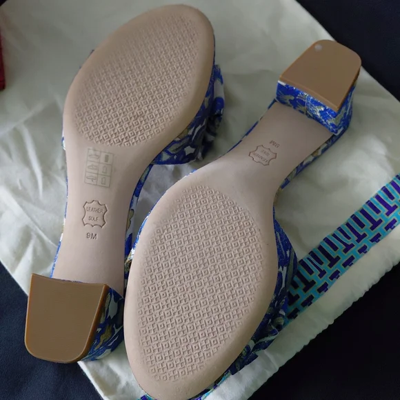 Tory Burch Blue Embellished Women's Sandals - Picture 4 of 5